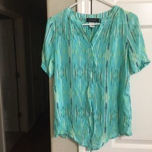 Women's Level Eight Turquoise Blue Blouse--Size S